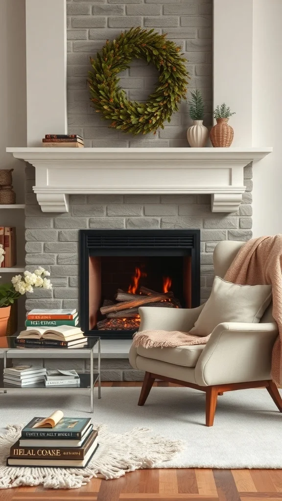 Fireplace Retreat Reading Corner