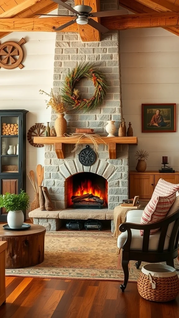 Warm Wood-Burning Fireplaces