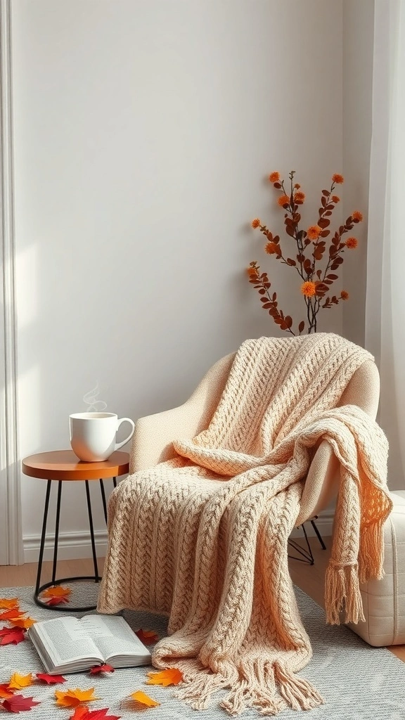 Warm Knit Blankets and Hot Cocoa