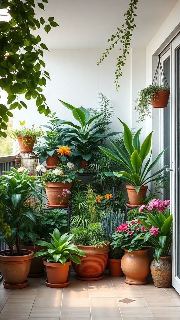 Lush Greenery and Potted Plants