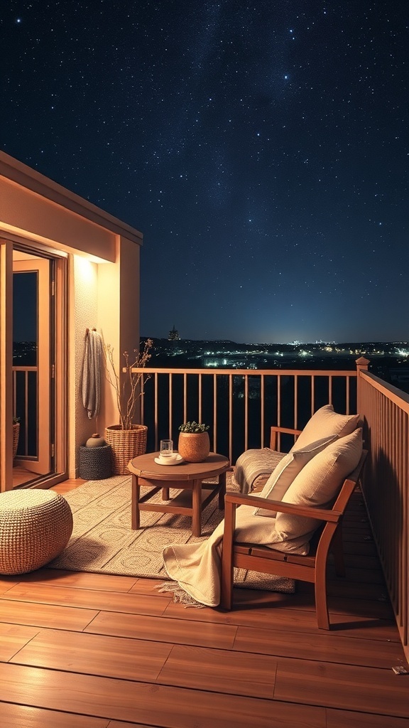 Cozy Balconies for Stargazing