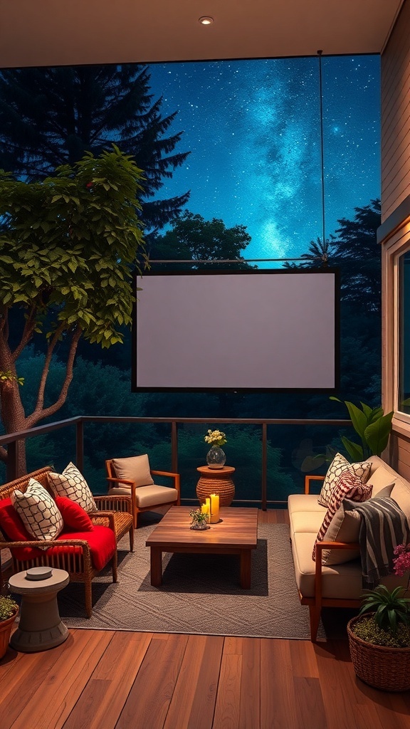 Creating a Cozy Outdoor Movie Setup