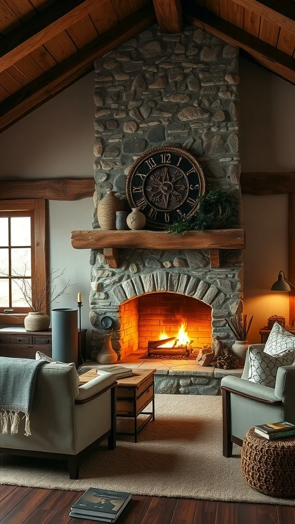 Cozy Fireplace as Heart of Room