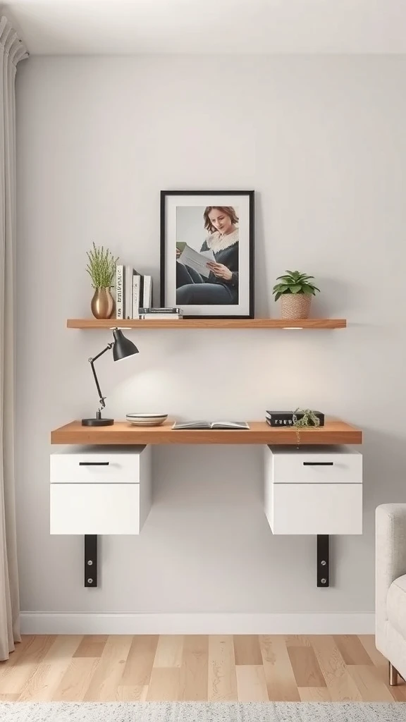 A Floating Desk That Saves Every Inch