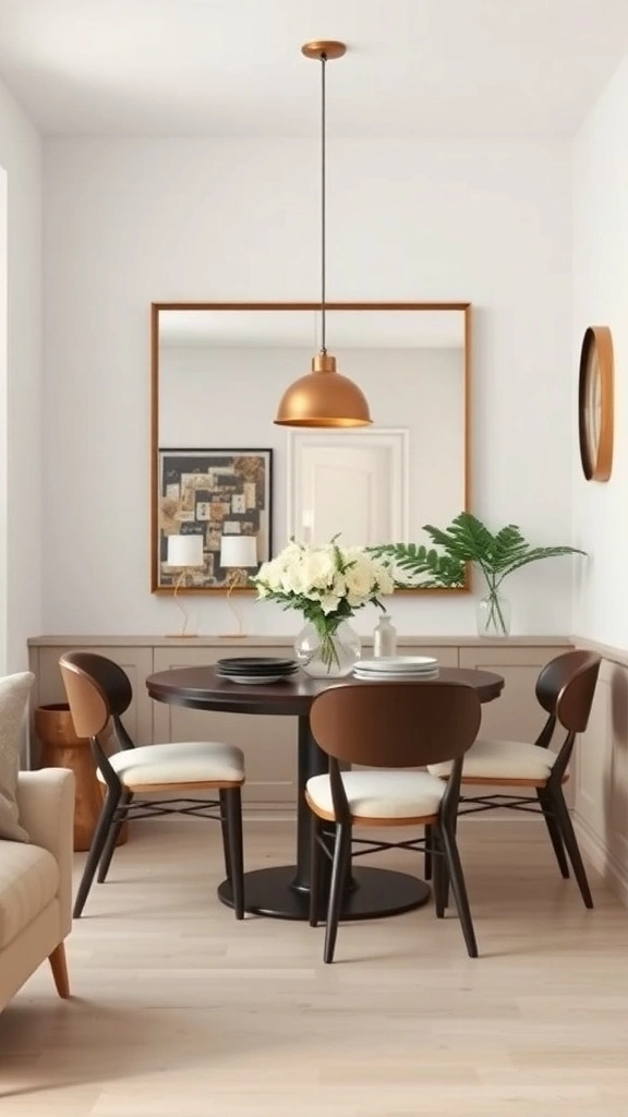 Creative Small Dining Room Ideas to Maximize Space - Incorporating Mirrors for Depth
