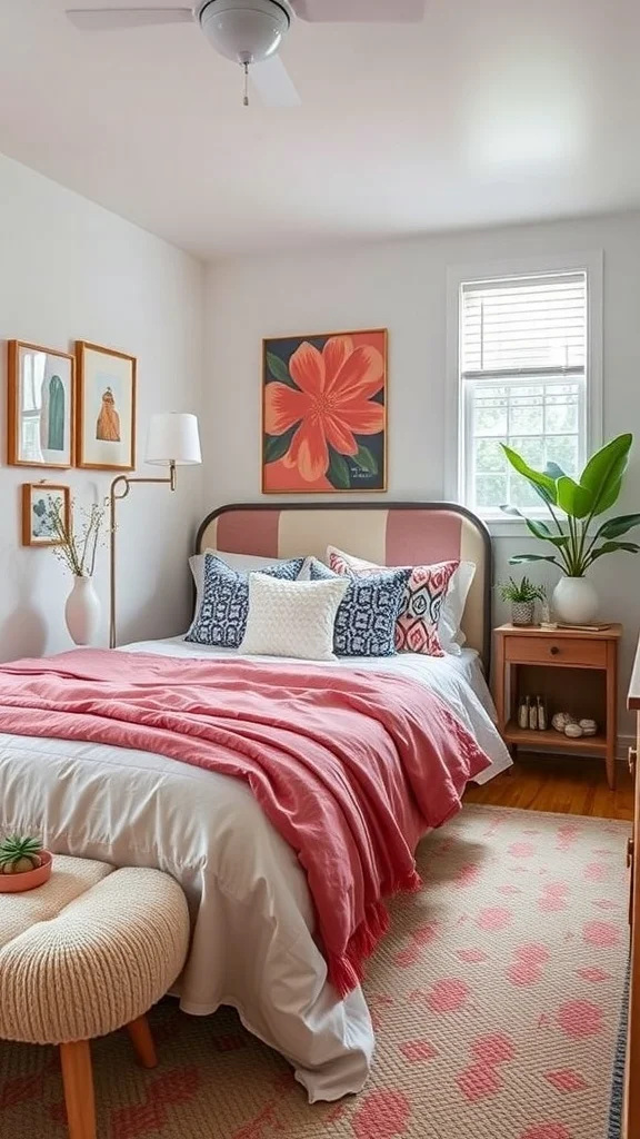 Utilizing Colorful Bed Linens for a Pop