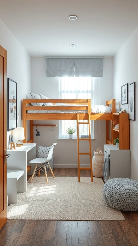 Loft Beds with Play Space Below