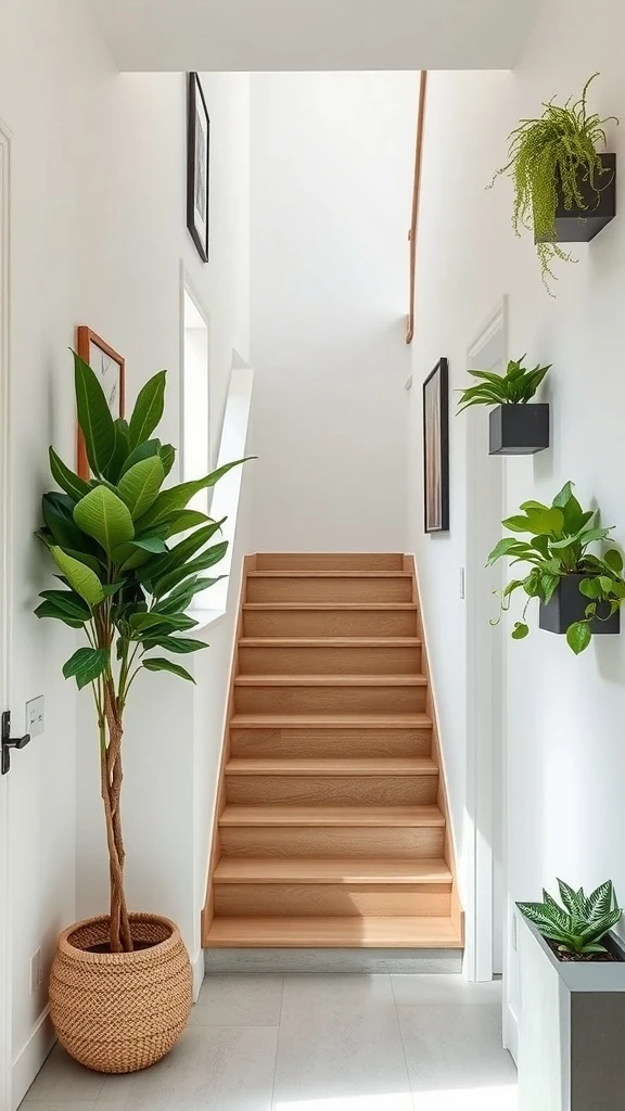 Planters Built Right Into the Stairwell