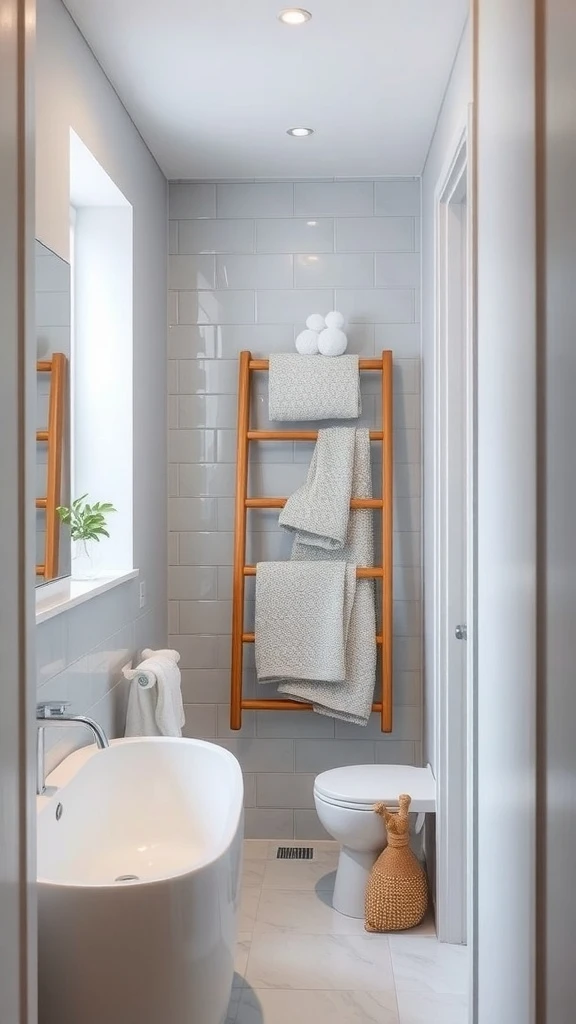 A Towel Ladder That Looks Amazing