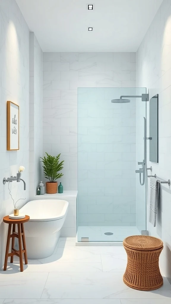 Glass Shower Walls That Let Light Flow