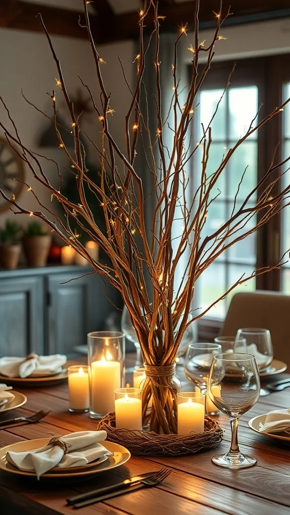 Lighted Branch Centerpieces