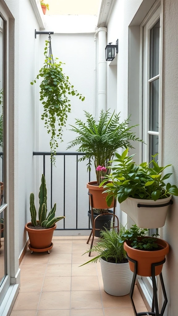 Railing Planters That Save Floor Space