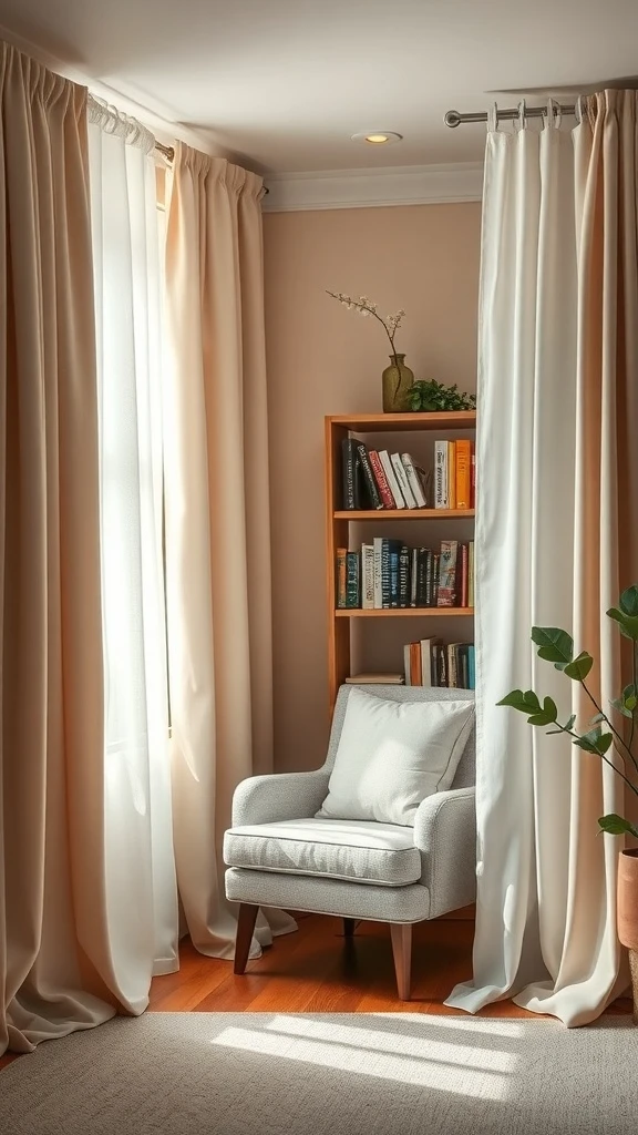 Curtained-Off Cozy Space