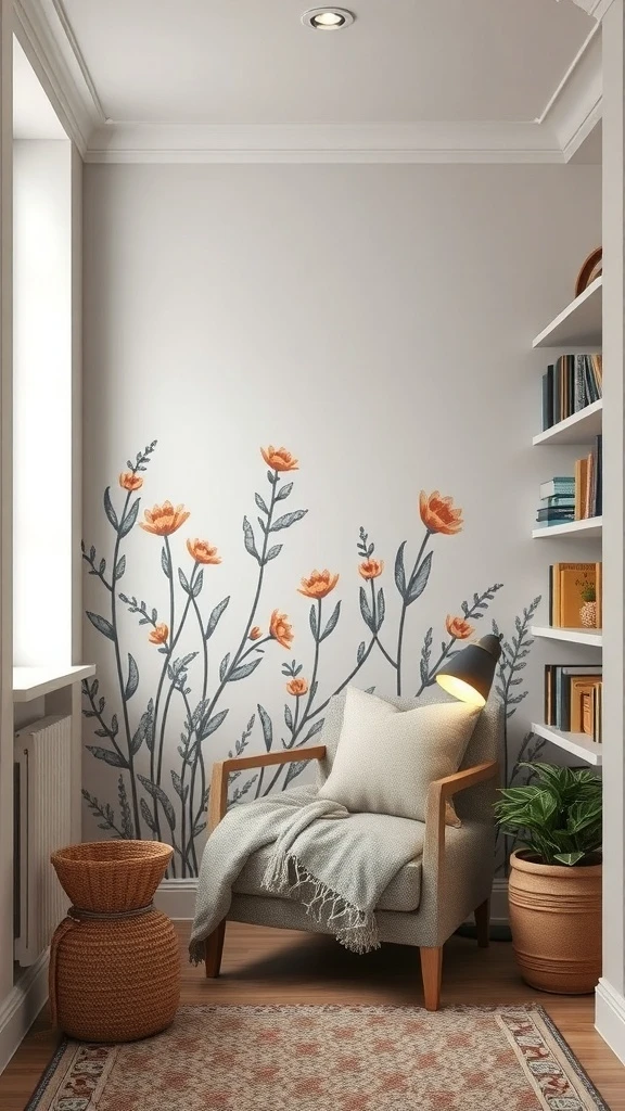 Artistic Wall Mural Nook