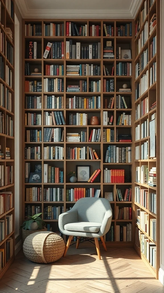 Book-Laden Bookshelf Nook