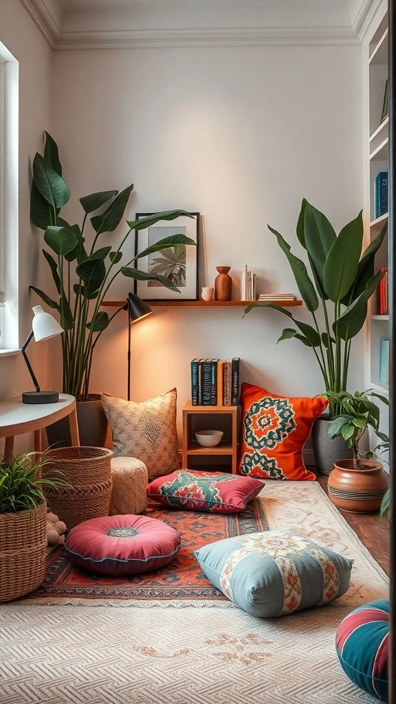 Cozy Corner with Floor Cushions