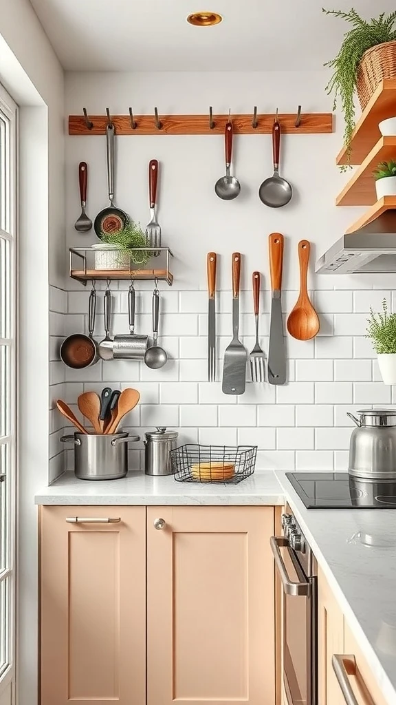 Wall-Mounted Racks for Your Cooking Tools