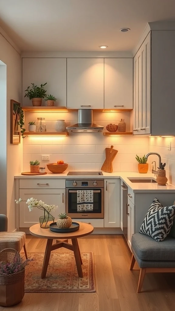 Under-Cabinet Lights for a Warm Glow