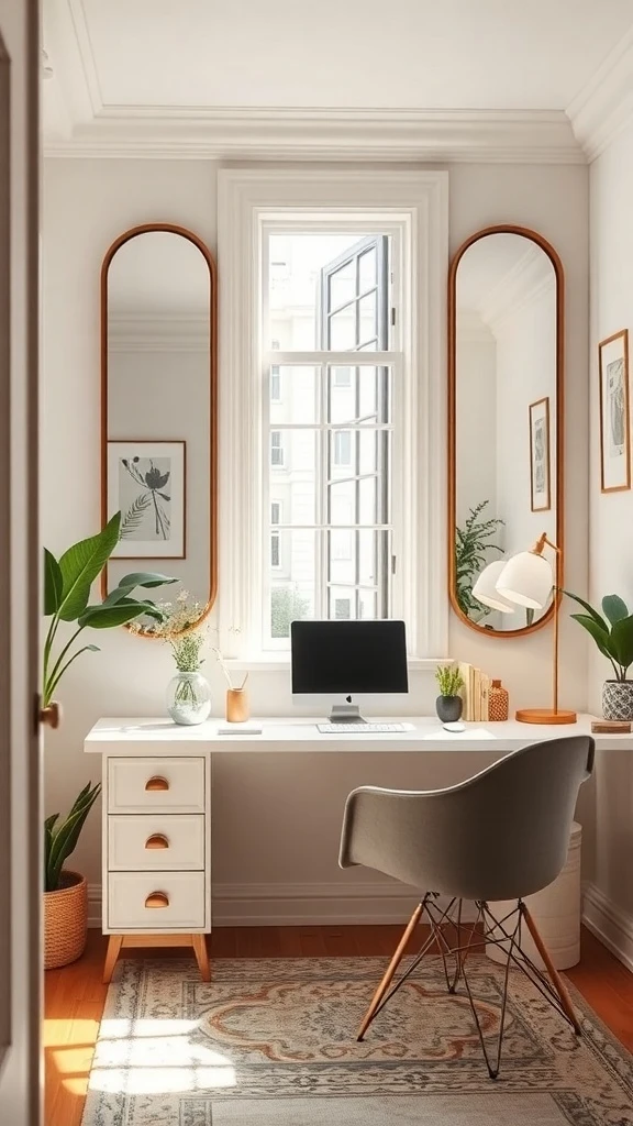 Mirrors That Make a Tiny Office Feel Huge