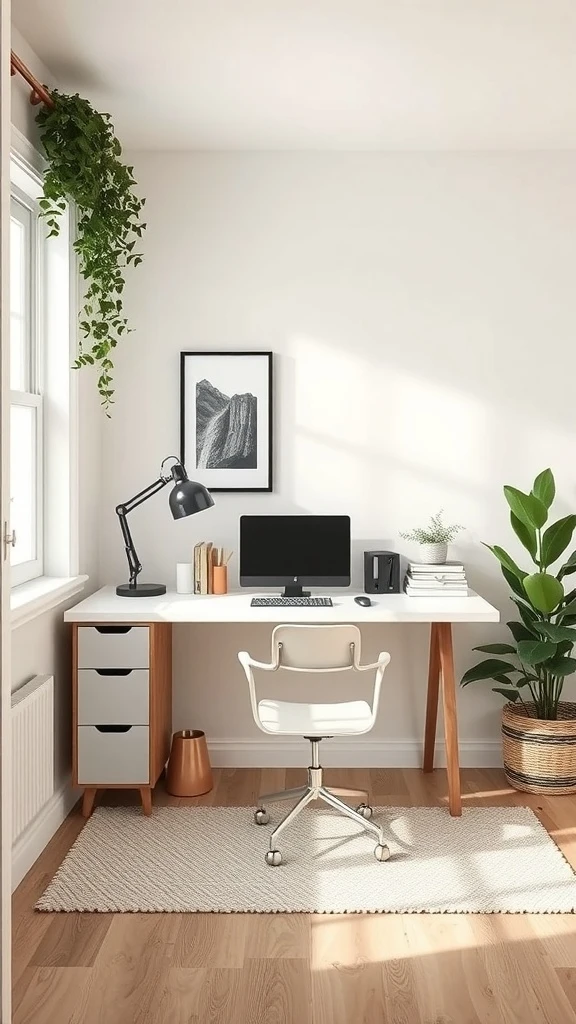 A Minimalist Desk That Feels Spacious